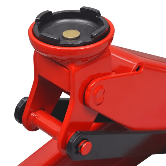 vidaXL Lavprofil hydraulisk gulv jekk 3 tonn, rød