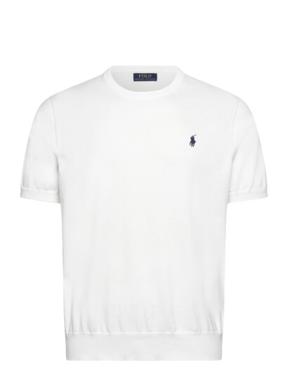 Polo Ralph Lauren Cotton Crewneck Short Sleeve Sweater White S