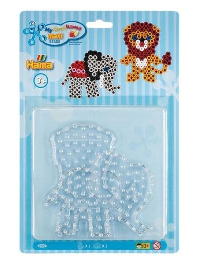 Hama Iron on Bead Plates Maxi - Lion and Elephant Hama Iron on Bead Plates Maxi - Lion and Elephant