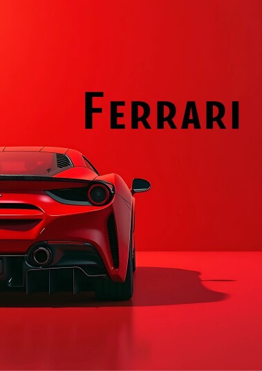 Plakat Ferrari Bil