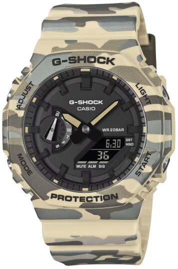 Casio Herreklokke GA 2100CM 5AER G Shock Sort/Gummi Ø51.9 mm