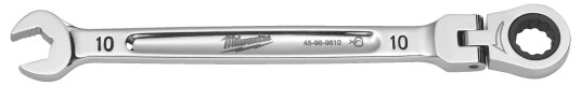 Milwaukee 4932480183 Skralle/kombinøkkel med leddhode 10 mm, Håndverktøy