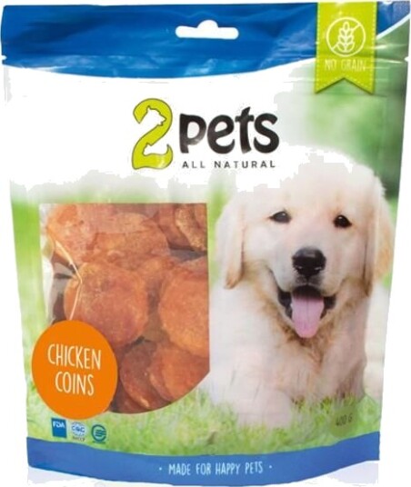 2Pets Kyllingmynter Hundegodbiter 400 g - Belønningssnacks til hund