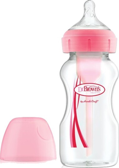 Dr. Brown's Tåteflaske 270ml Fra 0 Mnd Klar/Rosa