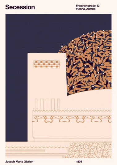 Plakat Secession av Olbrich Plakat Secession av Olbrich