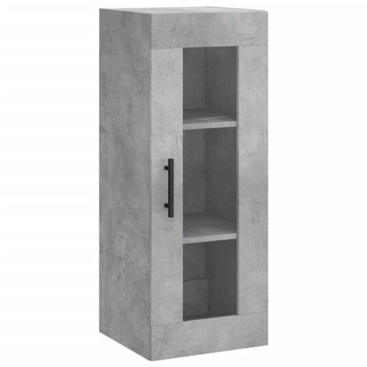 vidaXL Highboard betonggrå 34,5x34x180 cm konstruert tre 8720845489397