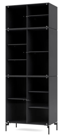 Montana Ripple IV vitrineskap 69,6 x 187,2 x 38 cm Anthracite-ben black