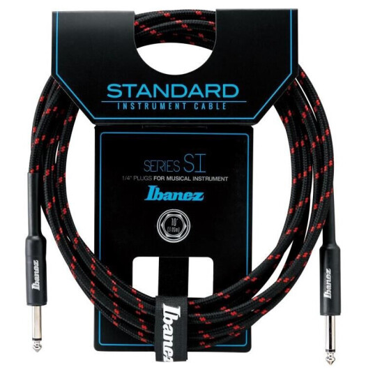 Ibanez Si10-Bw Instrumentkabel 3m, Svart/Rød
