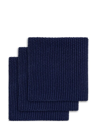 Engholm Textiles Line Dishcloth - Navy - 25X25CM Engholm Textiles Line Dishcloth - Navy - 25X25CM