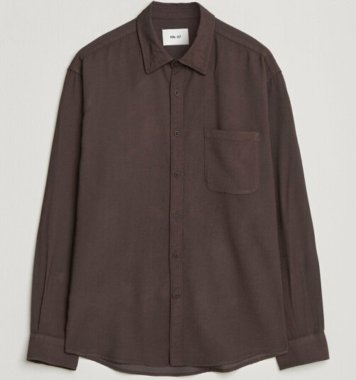 NN07 Deon Viscose Shirt Deep Truffle