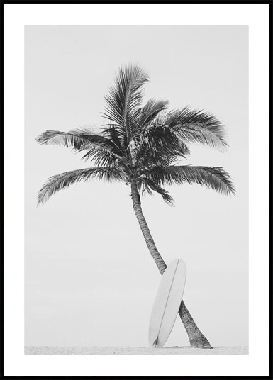 Palm Surfboard Plakat Plakat / 70x100cm