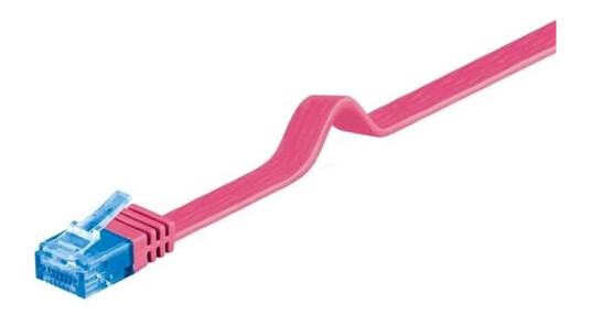 Pro LAN CAT 6A U/UTP Flat Nettverkskabel 2 meter Magenta Pro LAN CAT 6A U/UTP Flat Nettverkskabel 2 meter Magenta