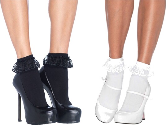 Leg Avenue Europe Strømper med Blonde Deluxe - Svart