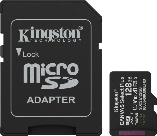 Kingston 128GB microSDXC Canvas Select Plus Gen3 150MB/s A1 Kingston 128GB microSDXC Canvas Select Plus Gen3 150MB/s A1