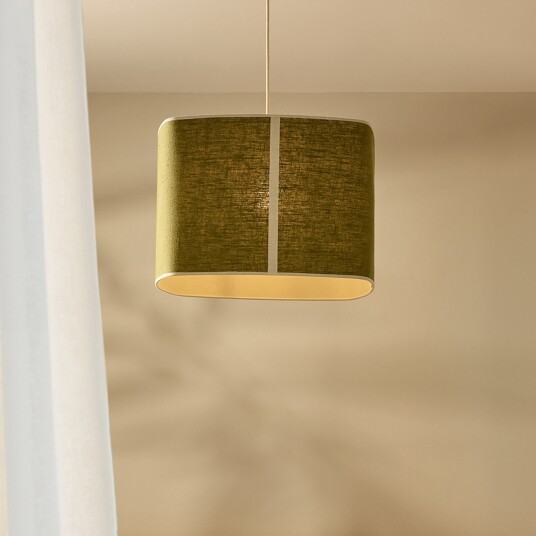 Pendellampe MARKET SET Dolce dimmbar Grønn Spisestue Stoff / Tekstil Design 48 32 Grønn
