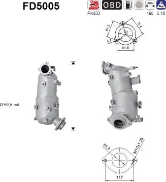 Partikkelfilter AS FD5005 Partikkelfilter AS FD5005