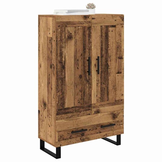 Høyskap med skuff Gamle tre 69,5 x 31 x 115 cm Konstruert tre