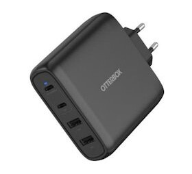 OtterBox 100W USB Vegglader med 4 Utganger - Hurtiglading - Svart OtterBox 100W USB Vegglader med 4 Utganger - Hurtiglading - Svart