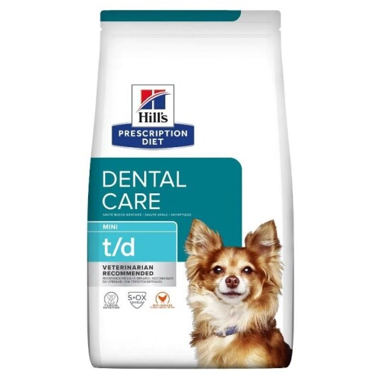 Hill's Prescription Diet t/d Mini hundefôr med kylling - 3 kg, tannhelse