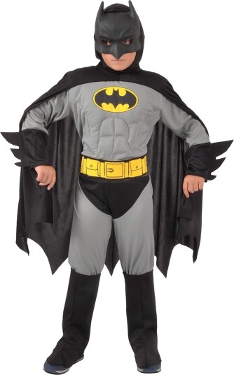 Batman Kostyme med Muskler 3-4 år