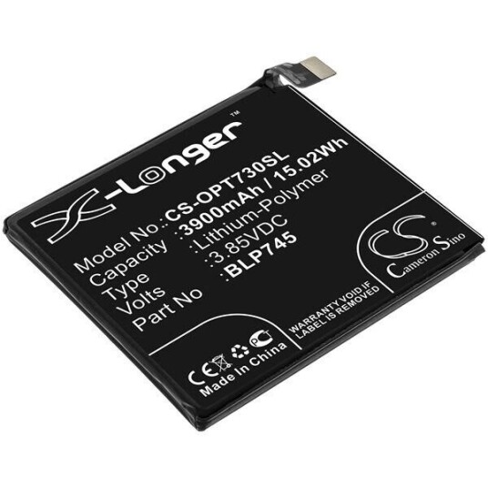OnePlus HD1925 batteri (3900 mAh 3.85 V, Sort) OnePlus HD1925 batteri (3900 mAh 3.85 V, Sort)