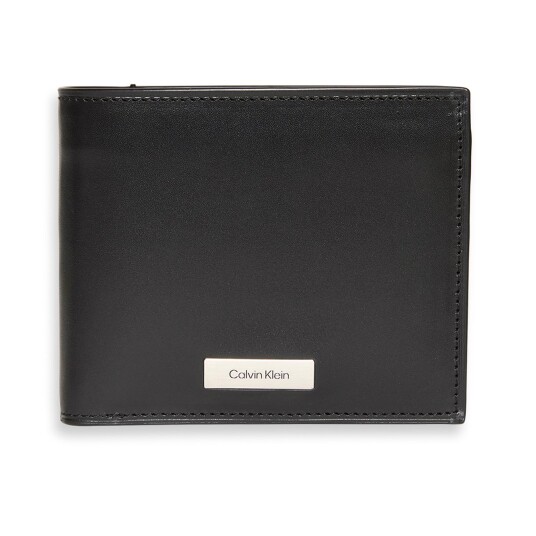 Calvin Klein Plaque Billfold W/ Coin - Beige - ONE SIZE