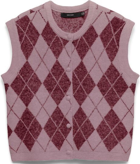 Vero Moda Vmhalo Sl O Neck Vest Boo   ELDERBERRY   L
