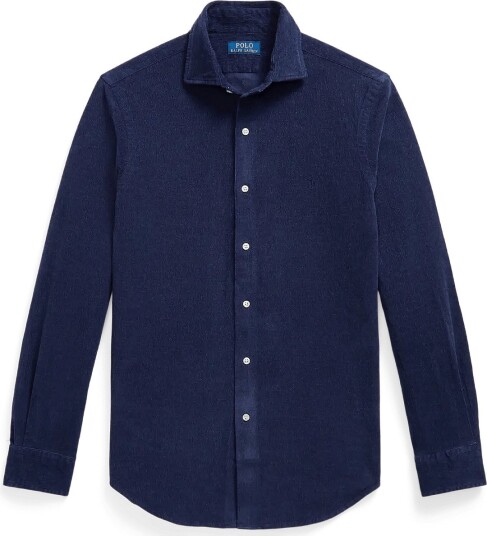 Polo Ralph Lauren Custom Fit Stretch Corduroy Shirt SPRING NAVY HEATH XS