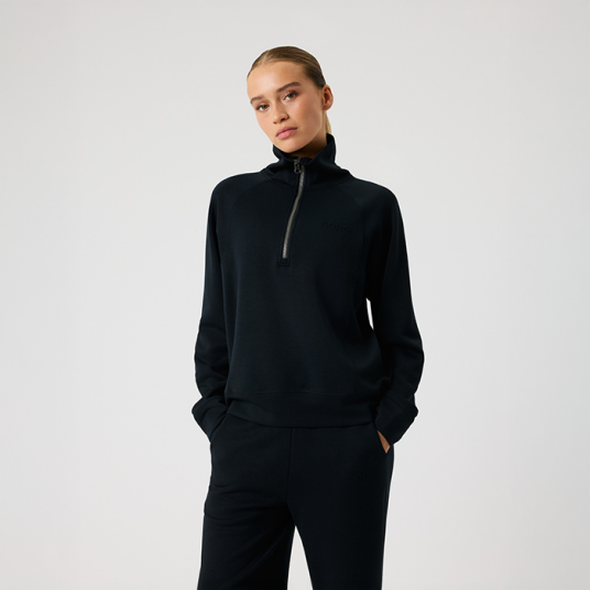 Björn Borg Studio Soft Half‑Zip Sweatshirt Svart Black XS Björn Borg Studio Soft Half‑Zip Sweatshirt Svart Black XS