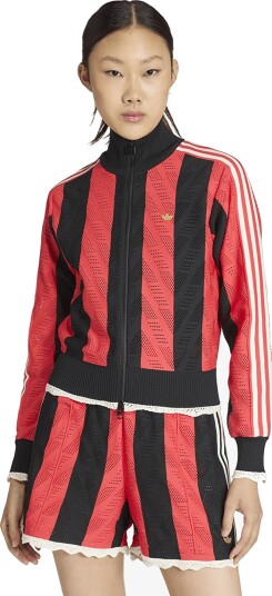 Sweatshirt adidas Firebird Tracktop Black/ Semi Lucid Red XL