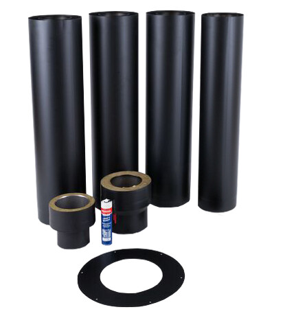 ECC 4,1 meter stålpipe Grå sømløs design