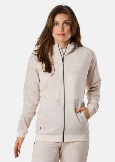 Swedemount Training Logo Zip Hood W Ii Beige Melange/Beige 42 Hoodies