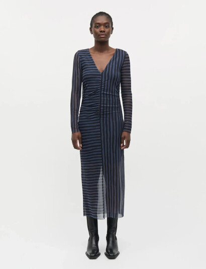 Mads Nørgaard Misa Dress Aop - Navy - S