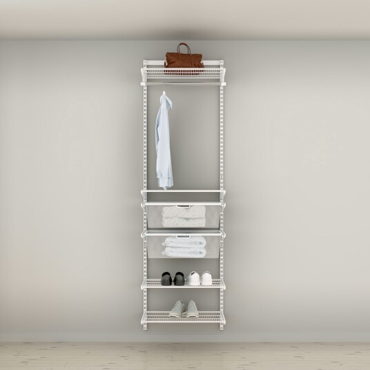Innredningsløsning Elfa Garderobe Nr 2 Hvit B: 607 mm