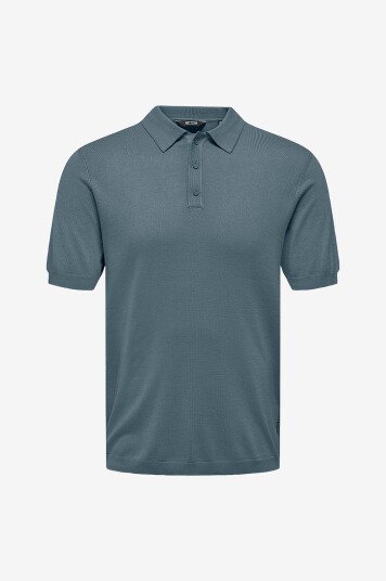 Only & Sons Pologenser onsWyler Life Reg 14 SS Polo Knit Grå