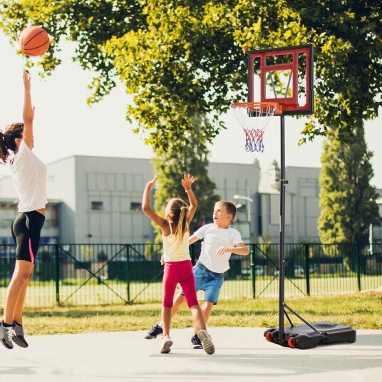 Utendørs basketballstativ med hjul 160 210 cm høydejusterbar Basketballbøyle med stativ 83x59cm bakvegg for tenåringer i bakg Utendørs basketballstativ med hjul 160 210 cm høydejusterbar Basketballbøyle med stativ 83x59cm bakvegg for tenåringer i bakg