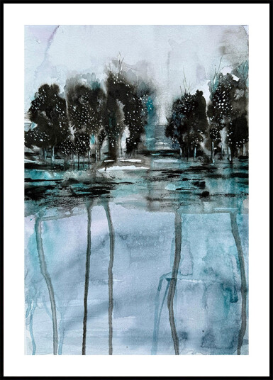 Trees Reflected in Water Plakat Plakat / 21x30cm Trees Reflected in Water Plakat Plakat / 21x30cm