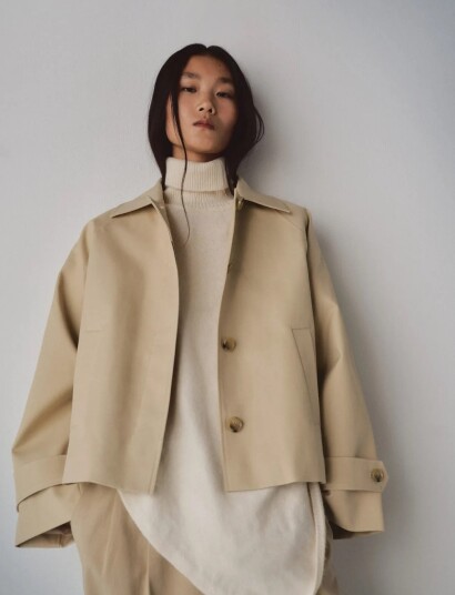 Mango Oversized Short Trench   Beige   XL
