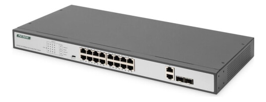 Digitus Switch 16-Port Fast Ethernet Poe/19""/2 Uplinks