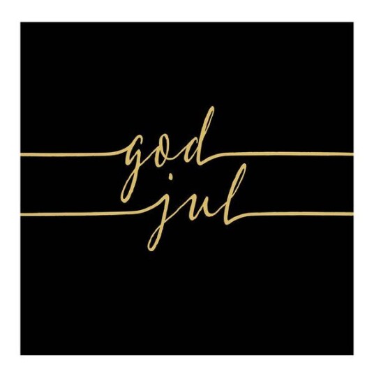 Ambiente Serviett 33x33 cm 20 stk God Jul svart Ambiente Serviett 33x33 cm 20 stk God Jul svart