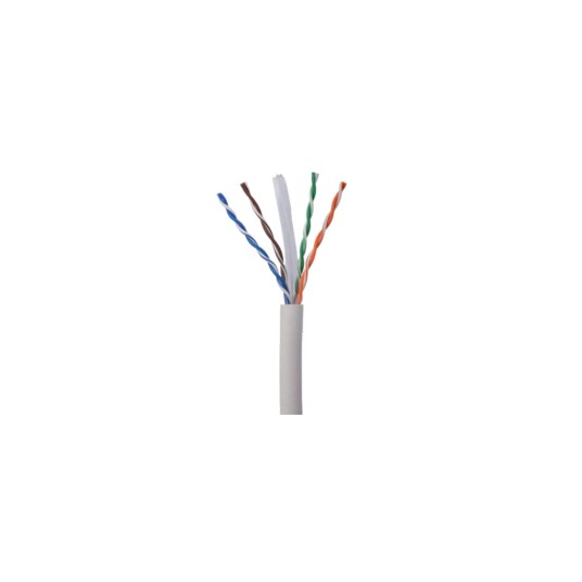 North Nettverkskabel Cat6a UTP Hvit 25m Kontaktløs Solid 10gb/s 500mhz 26awg CM
