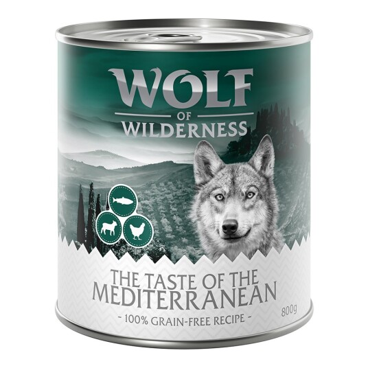 Økonomipakke Wolf Of Wilderness "The Taste Of" 24 X 800 G The Taste Of The Mediterranean