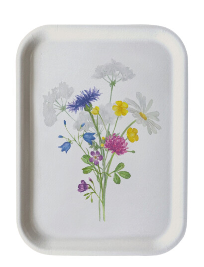 Kunskapstavlan® Bricka Sju Sorters Blommor White 20X27CM Kunskapstavlan® Bricka Sju Sorters Blommor White 20X27CM