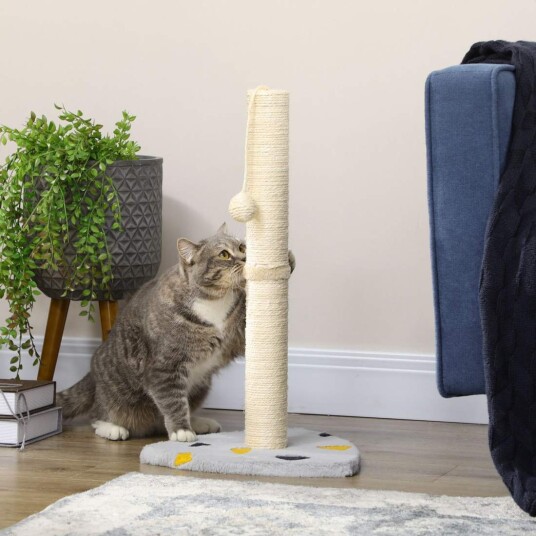 Ripestolpe 62Cm Jute Lys Grå/Beige For Katter