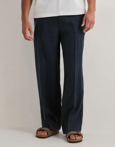 Que Sera Sera Logan Loose Linen Pant Linbukser Blå Que Sera Sera Logan Loose Linen Pant Linbukser Blå