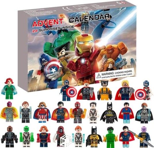 2026 Avengers 24 delers adventskalender byggeklossleke for barn