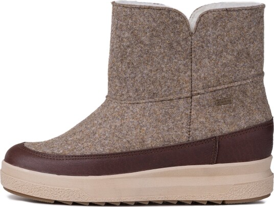 Pomar Women's Niva GORE TEX Ankle Boot Sand Felt/vivian Brown/fur 40