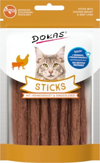 Dokas Doka Sticks Med Kyllingbryst & Okselever 30 G