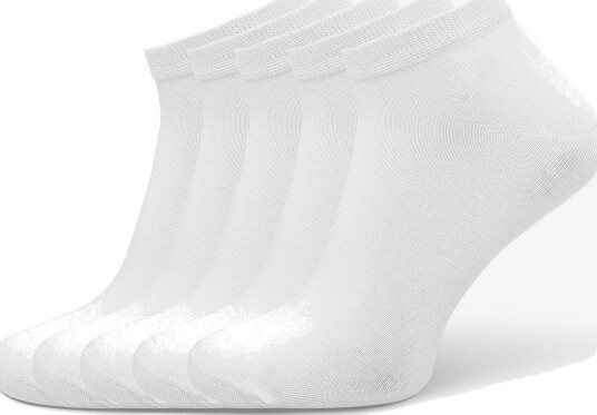 Enkel Studio Ankel Bamboo Socks 5Pk Eselin WHITE 37-41