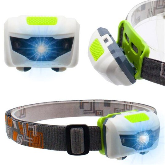 LED hodelykt med justerbart lampehode 44 g batteridrevet